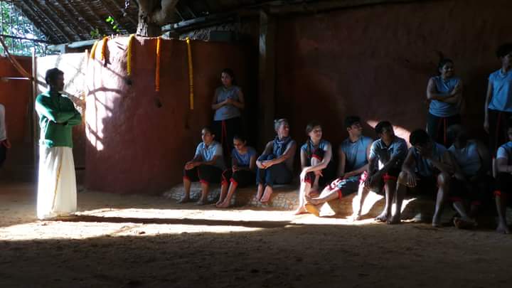 Guru Ranjan Mullarat teaching Kalaripayattu (one of the worlds most ancient martial art ) at his school in Bengaluru.